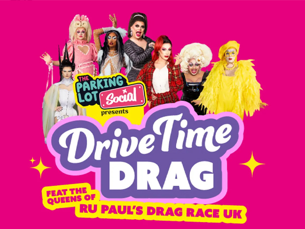 The Parking Lot Socials DriveTime Drag will see the likes of RuPauls Drag Race stars Baga Chipz, Divina De Camp, Ginny Lemon and more take to the stage.