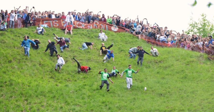 Watch safely from the side lines or get stuck into some of Gloucestershire most unusual events and traditions - including the world famous Cheese Rolling in Gloucester.