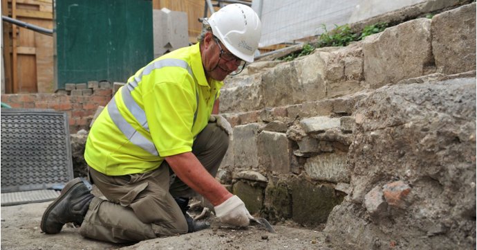 Excavation work at Gloucester's City Campus uncovers a new archaeological discovery