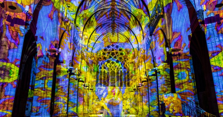 Light Eternal created by Luxmuralis at Gloucester Cathedral