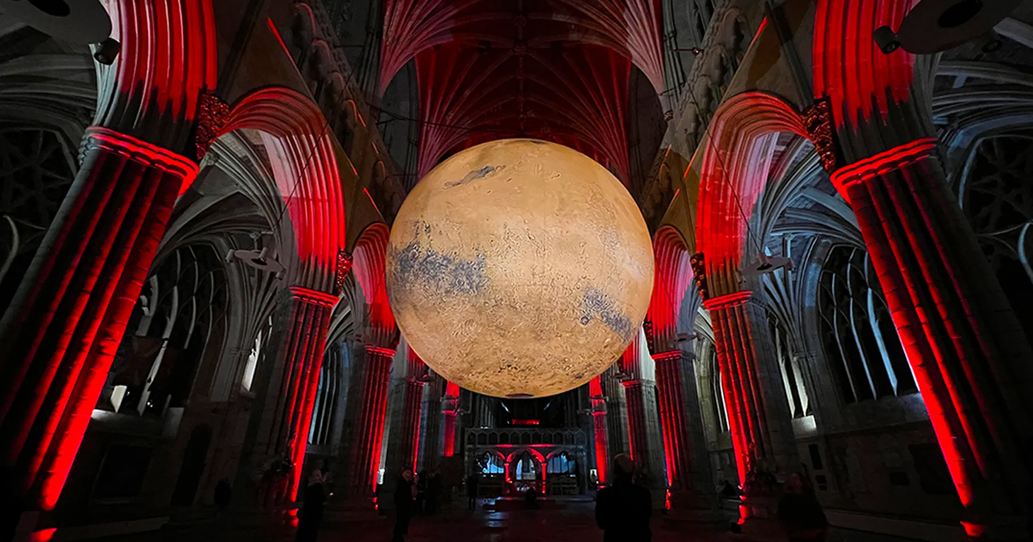 Artist Luke Jerram&#x27;s 7-metre suspended Mars sculpture is coming to Gloucester this autumn
