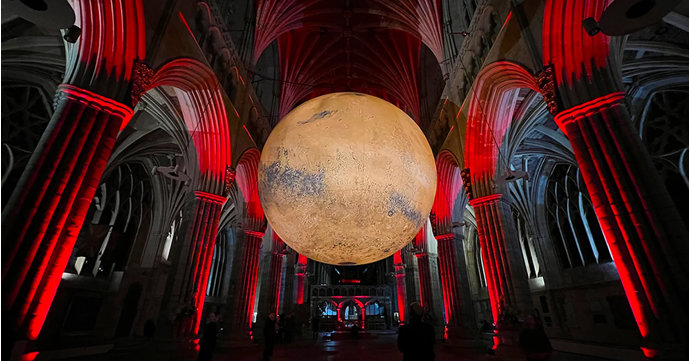 Artist Luke Jerram's 7-metre suspended Mars sculpture is coming to Gloucester this autumn