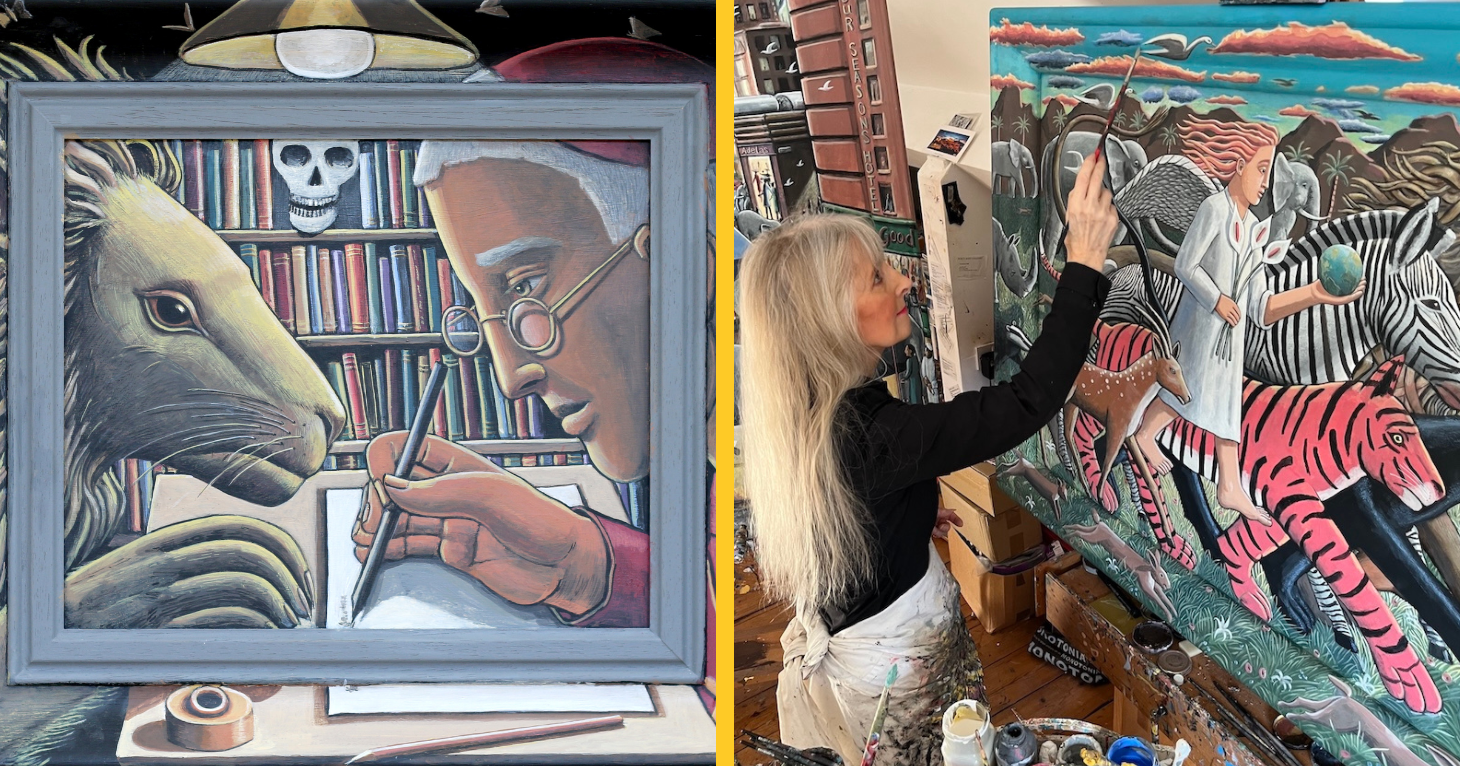 Discover vibrant paintings of 'literary beasts' at an internationally renowned artist's new exhibition in Cheltenham