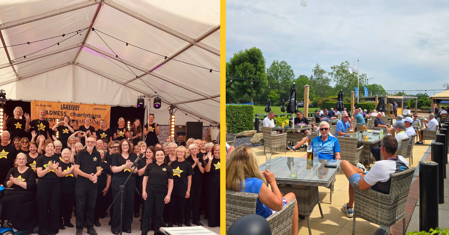 Cheltenham Rock Choir performance at Brickhampton Court