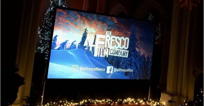 Christmas at the Movies from the Alfresco Film Company at St Andrews Church in Cheltenham