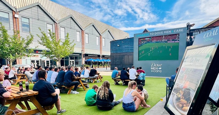 Catch all the summer sports action on the outdoor big screen at Gloucester Quays