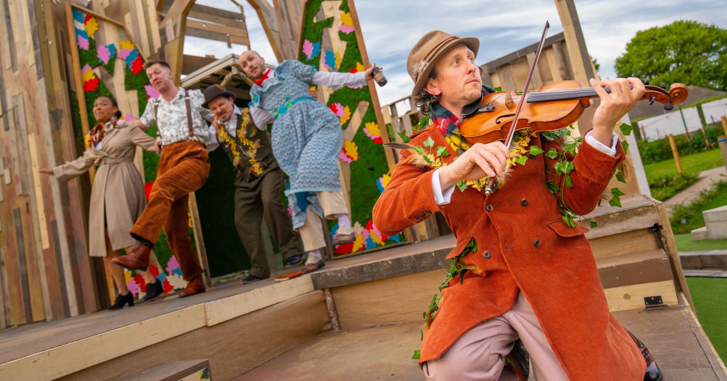 The Duke's Theatre Company performing Shakespeare's As You Like It on stage
