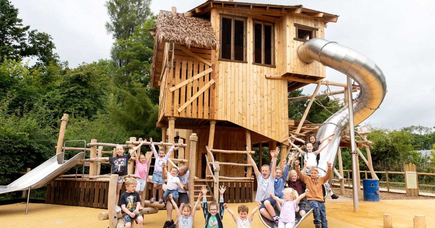 Play testers at Explorers Basecamp adventure playground at Bristol Zoo Project