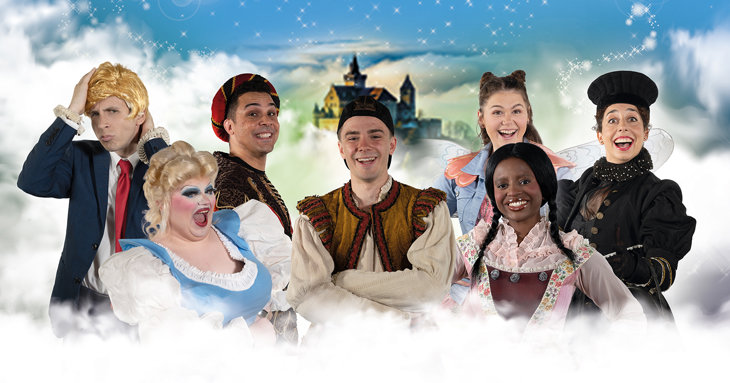 The cast of The Roses Theatre's Christmas pantomime Jack and the Beanstalk