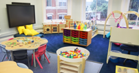 The nursery benefits from its own purpose-built space, with dedicated areas for role play, creative mark making and free play.