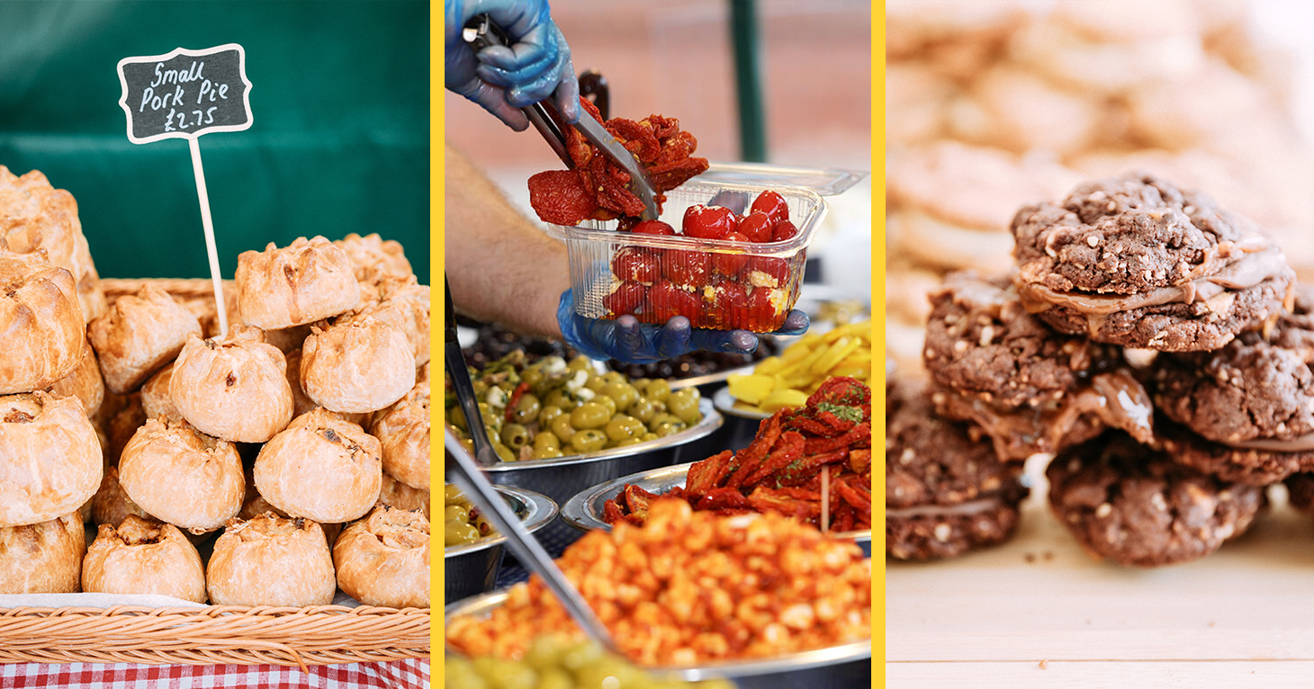 Shop for artisan produce in the summer sunshine at Orchard Street Market in Gloucester this July