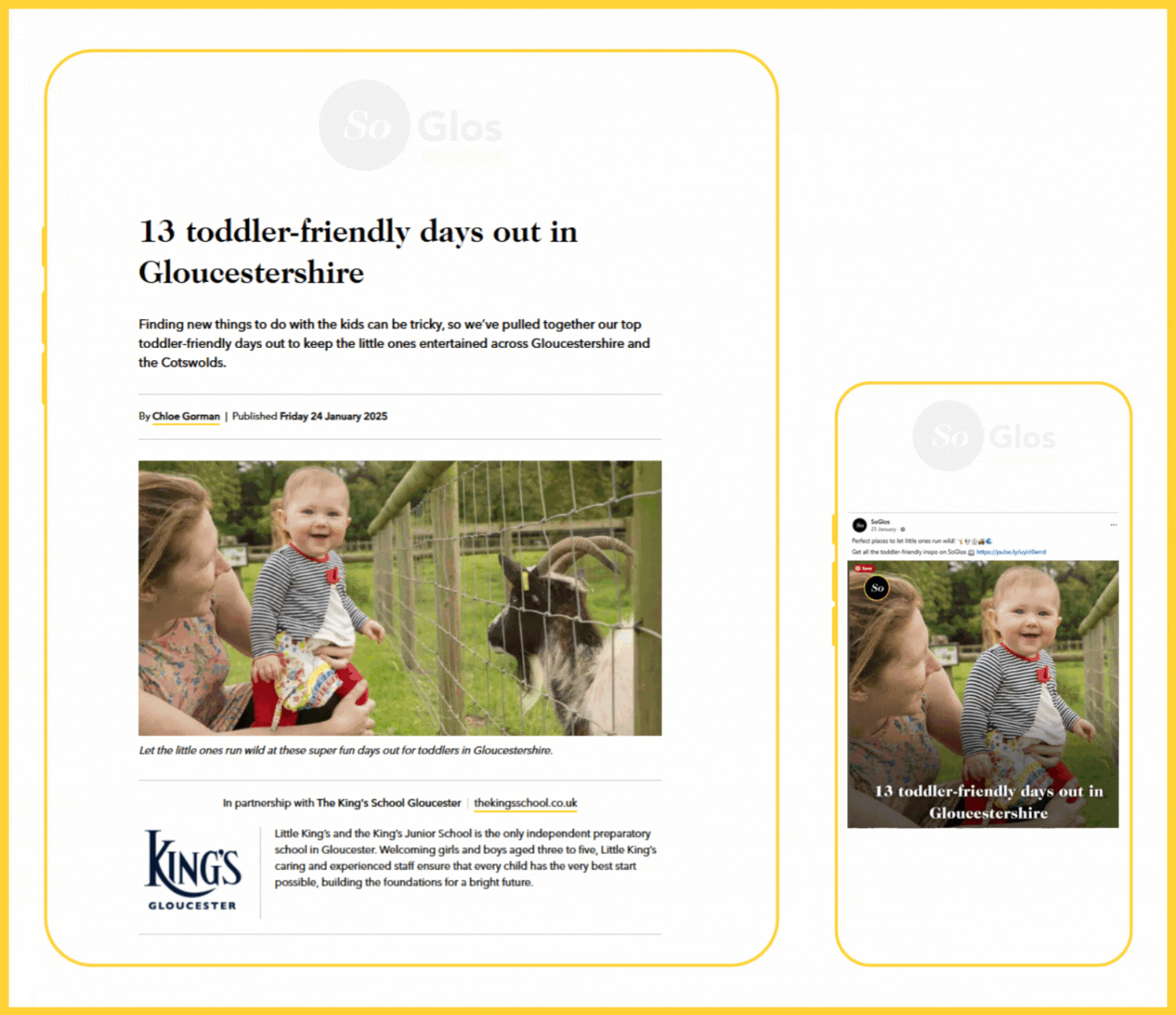 The King's School Gloucester content marketing