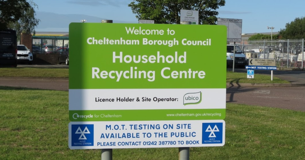 Cheltenham's household recycling centre is closing soon — and its long-term future is in doubt