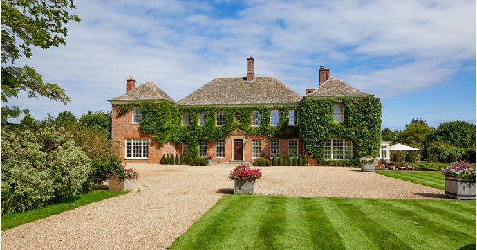 Six-acre manor house complete with outdoor swimming pool and tennis courts up for sale