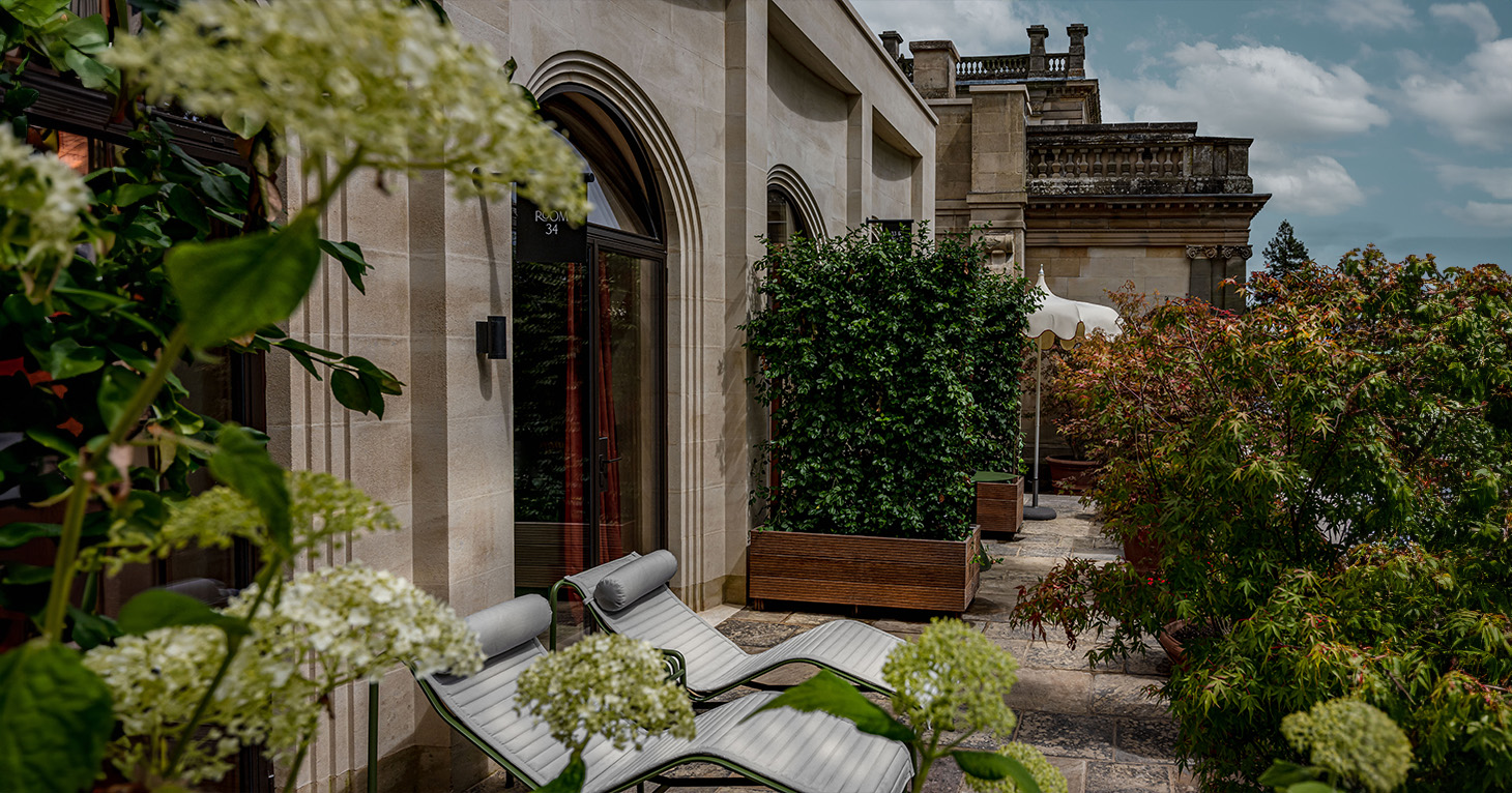 Cowley Manor room with terrace